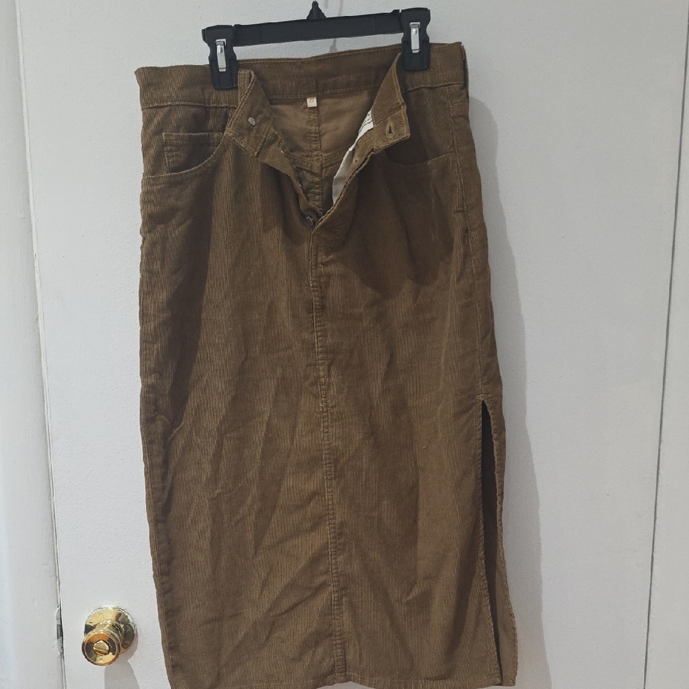Signature by Levi Strauss Brown Corduroy Skirt